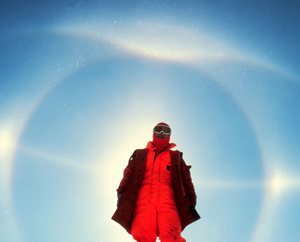 A magnificent halo: Looking North from the South Pole